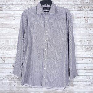 Nick Graham Mens Button Up Shirt Sz 16 Stretch Modern Fit 492
